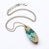 Fjord necklace on white background